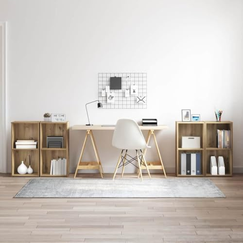 Générique Ensemble Meuble TV 4 pcs Chêne Artisanal 37 x 37 x 72 cm,Meubles,Meubles TV,Beige,46.08 KG,3393530