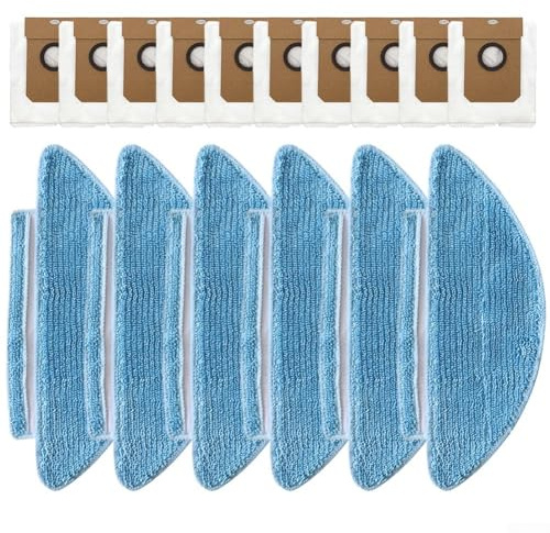 Yhenlovtt Kit de bolsas de polvo y trapos de repuesto para aspiradoras Lubluelu SL60D SL61 SD80, juego de 8 piezas con bolsas de filtro de tela no tejida y trapos de limpieza para una limpieza