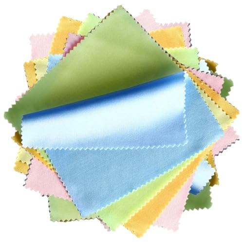 VINTORKY 100 Paños para Limpiar Gafas y Lentes Ultrafinos, Tamaño Compacto 10X10 CM, sin Pelusa, de Secado Rápido, Ideales para Limpieza de Pantallas y Dispositivos Electrónicos