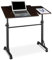 Relaxdays Laptoptisch groß XXL höhenverstellbar, HxBxT: 110 x 100 x 50 cm, Holz, Mobiles Rednerpult, Bremsbare Rollen, Notebook, Beamer, Laptops, 2 Ablagen, Ebenholz schwarz