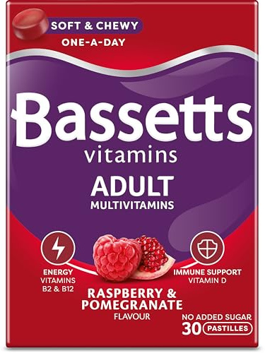 Bassetts Vitamins Adult Raspberry & Pomegranate Flavour Multivitamins 30 Gummy Pastilles
