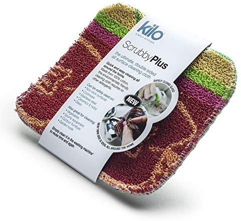 Kilo LSET18 Non-Scratch Scourer, Purpose, Environmentally Friendly Scrubby – Multi Colour Set of 2, One Size, 17x13cm