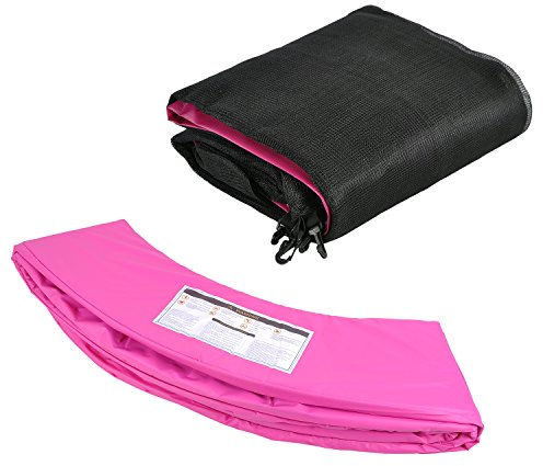 ULTRAPOWER SPORTS 244cm 305cm 366cm 397cm 427cm Trampolin Sicherheitsnetz Ersatznetz & Randabdeckung Federabdeckung - Pink 366cm