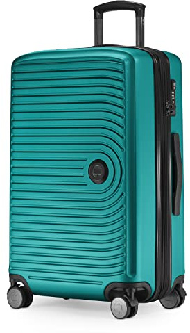 Hauptstadtkoffer Mitte - Medium-Sized Hard-Shell Suitcase, TSA, 4 Wheels, Check-in Luggage with 8 cm Volume Expansion, 68 cm, 88 L, Turquoise