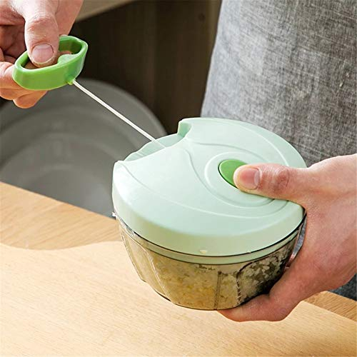 ChengBeautiful Picadora De Alimentos Manual Multifuncional, Nuevo Diseño De Alta Velocidad, Vegetal Y Fruta, Molinador De Carne, Molinillo De Carne, Molinillo De Ajo, Trituradora De Ajo