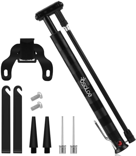 Fahrradpumpe, Tragbare Luftpumpe Fahrrad Standpumpe, 160 PSI Hoher Druck Mini Handpumpe mit Presta und Schrader und Dunlop Ventil, Für Rennrad, Mountainbike, Fahrradzubehör, Ballpumpe Fußball