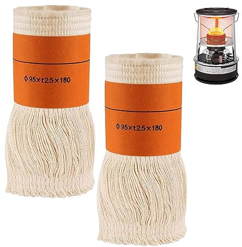Mechas para Estufa de Queroseno, Estufa de Queroseno Núcleo de Calentador de Queroseno, 2 Piezas Núcleo de Calentador de Fibra de Vidrio, Núcleo de Reemplazo de Horno de Queroseno, Horno de Queroseno
