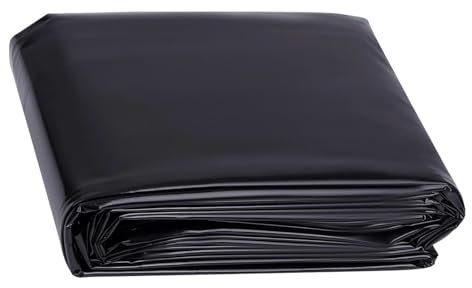 Revestimiento para estanque de jardín, 2x2m, 3x4m, 4x6m, 7x8m, membrana para piscinas de peces, revestimientos flexibles negros para estanques, láminas de plástico para exteriores, base resistente(6x9