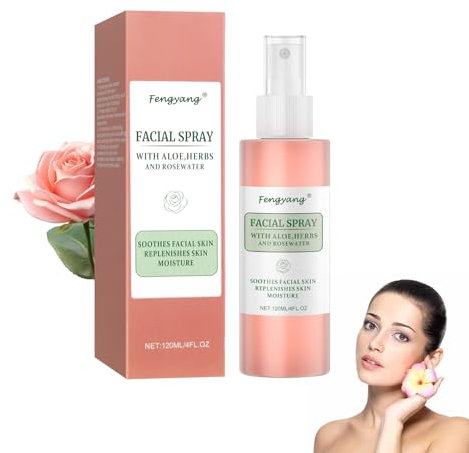 Fengyang® Tonique A L'eau De Rose, Brume Hydratante Visage, Spray D'eau De Apaisant Pour La Peau, Convient Aux Peaux Mixtes Sèches Et Sensibles