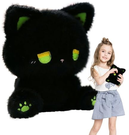 Nhujevkom Peluche Gatto Giocattoli Bambole - Cuscino Morbido Gattino Peluche | Cuscino Ipoallergenico Per Auto Sala Da Pranzo Divano E Soggiorno