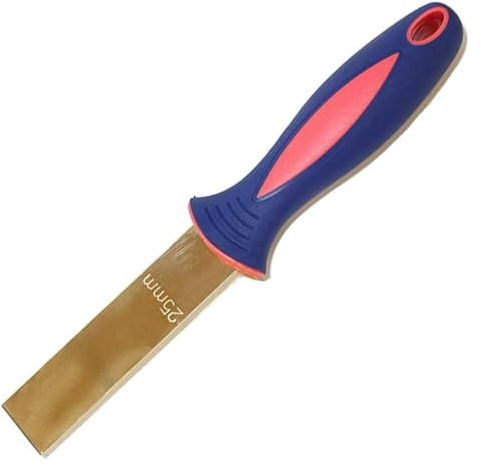 Raspadores de Papel Tapiz, Cuchillo de latón for Revestimiento, espátula for Yeso con Mango de Goma, raspador for Paneles de Yeso, removedor de Madera, Herramienta for Pintar, de 25 a 100 mm(25mm)