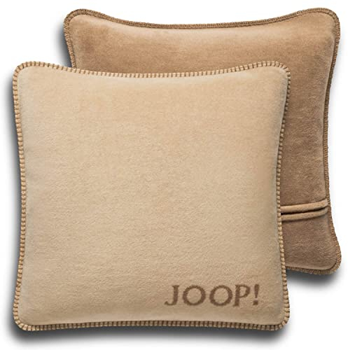Joop, Kissenhülle Uni Doubleface Cashew-Macchia Baumwolle/Polyacryl, Maße: 50cm x 50cm, 739445