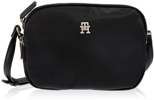 Tommy Hilfiger Bolso bandolera Mujer Poppy Crossover con correa para el hombro, Negro (Black), Talla Única