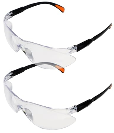 NyxSeat 2 Stück Arbeitsschutzbrille, beschlagfreie, klare Fahrradbrille, leichte, staubdichte Schutzbrille für Radfahren, Basteln und Labor