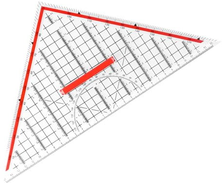 Zunetsutock Geometri linjal geodisk med vinkelkniv, stabil precisionsverktyg, mångsidig, hållbar | arkitekter kontorstekniker teckning målning matematik träprojekt verktyg