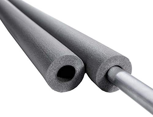 Pipe Insulation Foam for 60mm Diameter Pipes ~ Lagging Wrap Roll Industrial Covers for Plumbers Plumbing DIY Professional Grey (2, 9mm Insulation)