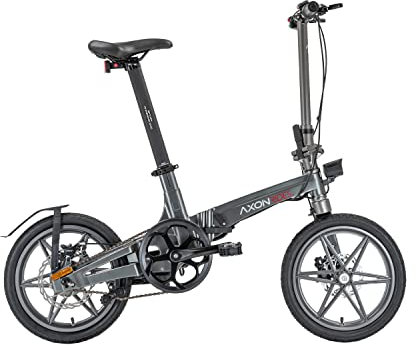 Axon Rides Electric Bike for Adults, Lightweight Folding Bike, Foldable Pedal with Single Speed, 250W Electric Motor, Lithium-Ion Battery, LCD Display Battery Indicator, and Powerful Break for e bike