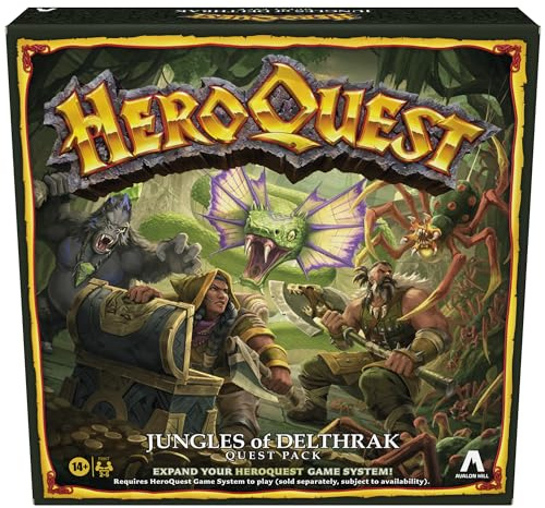 Avalon Hill HeroQuest Jungles of Delthrak Quest Pack | Roleplaying Games | Ages 14+ | 2 to 5 Players | Requires HeroQuest Game System to Play