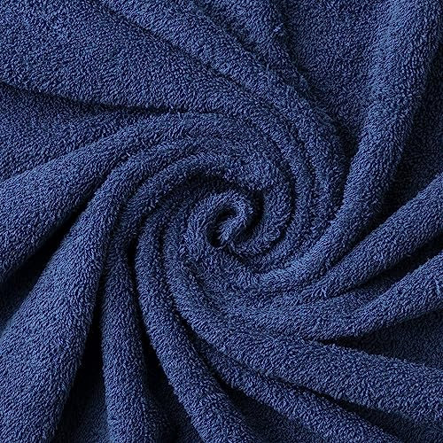 Todocama Handtücher, 100% Baumwolle, 550 g/m², extra weich, 5502, sehr saugfähig und schnell trocknend, Marineblau, 100 x 150 cm, 2 Stück
