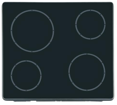 ensipart Ersatzglas für Kochfeld kompatibel mit Whirlpool 481944059809 Glaskeramikplatte für Kochfeld Herd kompatibel mit Indesit C00378081