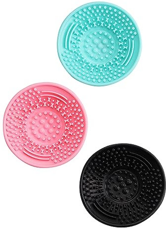 Gogogmee 3pcs Cosmetics Brush Mat Makeup Brush Scrubber Cleaning Cup for Makeup
