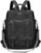 Leathario Rucksakck Damen Wasserdicht,Veganes Leder Cityrucksack,Rucksackhandtasche Mittelgroß, Diebstahlsich Tagesrucksack für Büro,Pendeln,Arbeit,Leicht Elegant Backpack Women Groß für Reise,Schwarz