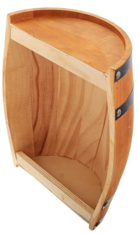 SUPVOX Barril De Decorativo De Madera Media Barrica Vintage Para Colgar La Pared Para y Decoración De Bares y Elegante