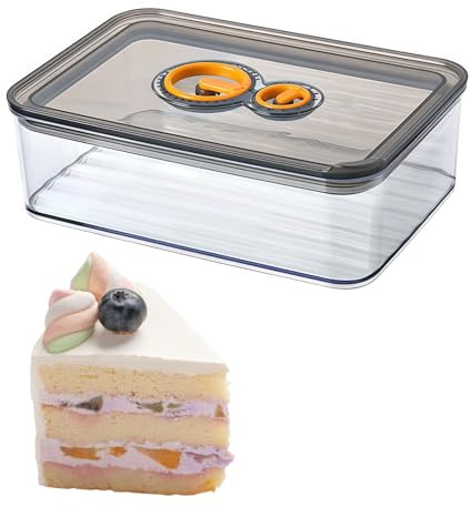 AuSletie Cloche à fromage avec minuteur et joint à air - 1250 ml - Boîte de rangement polyvalente pour réfrigérateur - Sans arômes - Pour saucisses, fromage, charcuterie - Résistant au froid