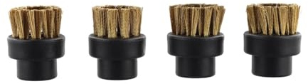 CashMuch Confezione da 4 ugelli rotondi in filo di acciaio inossidabile per pulitore a vapore Dupray cucina bagno giunti angoli e spazi stretti pulizia per aspirapolvere nero accessori puliti