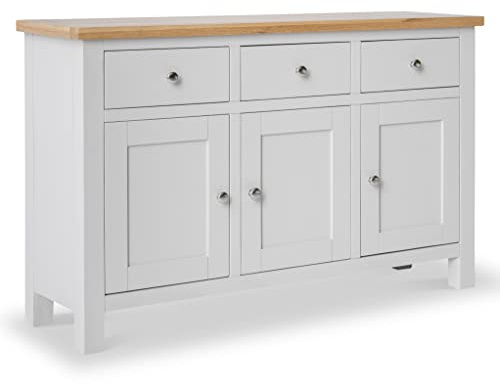 RoselandFurniture Farro Grey Large Sideboard Cabinet for Living Room