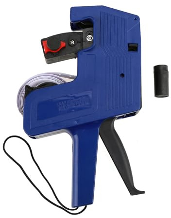 Hilitand 8 Digits Price Tag Gun/Retail Pricing Labeller Kit MX-5500 Labeler Three Colors included with Label Rolls and Spare Ink(Blue)