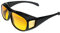 Matec 1 x polarisierte Sonnen-Überziehbrille schwarz für Brillenträger UV 400 CAT 3 für SIE & IHN