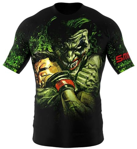 SMMASH Rashguard Homme Haut De Sport T Shirt Manche Courte Tee Shirt De Compression MMA Running Sport Boxe MMA RDX Kickboxing Krav Maga Respirant Résistant