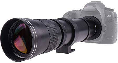 Fotga 420-800mm f/8.3-16 Super Telephoto Zoom Lens with 2X Teleconverter + T-EOS T2 T-mount Adapter for Canon EOS 5D Mark IV III II, 1D 1Ds 200D 7D 6D 5D Mark II, 90D 80D 70D 77D 850D 760D 750D 1500D