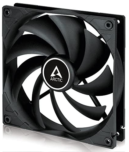 ARCTIC F14 Silent - Besonders leiser 140 mm Gehäuselüfter, Case Fan mit Standardgehäuse, nahezu lautlos, Push- oder Pull Konfiguration möglich, 800 U/min. - Schwarz