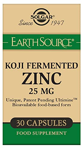 Solgar® EarthSource Food-Fermented Koji Zinc 25mg - Pack of 30 - Immune System Support - Supports Healthy Skin, Hair and Nails