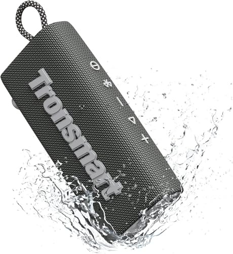Tronsmart Trip Altoparlante Bluetooth portatile, altoparlante impermeabile wireless con uscita da 10 W, Bluetooth 5.3, impermeabile IPX7, tempo di riproduzione 20 ore, microfono integrato (nero)