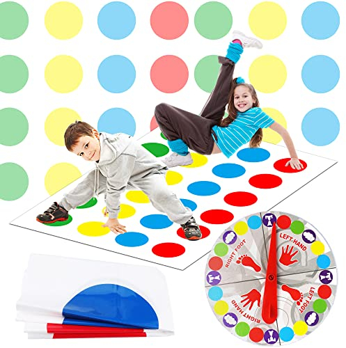 YiliYa Twisting Spiel,Partyspiele für Kinder ab 6 Jahren Balance Floor Spiel Pad Geschicklichkeitsspiel für Kinder & Erwachsene Teamspiel Familienspiel Partyspiel Lustiges Spiel für Kindergeburtstage