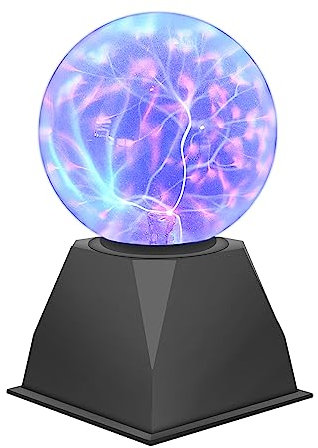 Osairous Sfera al Plasma, 10CM Lampada al Plasma Magica, Lampada Plasma Nebulosa Sensibile al Tocco e al Suono per Feste Decorazioni, Regalo, Novità Luce a Sfera Giocattolo (blu)