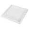 Vassoio Quadrato Piccolo in Ceramica Vassoio Quadrato Bianco da 17 Cm in Legno Bianco Organizzatore di Archiviazione Desktop Multiuso Svuotatasche per Gioielli Alimenti Cosmetici