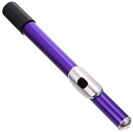 WHAMVOX Flöte Kopfrohr Flötenteil Aus Kunststoff Flöte Mit Offenem Loch Teile Für Blasinstrumente Zubehör Für Flötenmundstücke Vernickeltes Kupfer Metall Violett