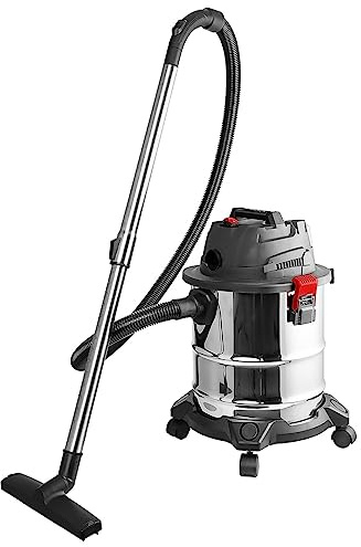 GRAPHITE Energy+ 18 V Aspirapolvere a umido e a secco, serbatoio da 20 litri, funzione ventilatore, potenza di aspirazione di 80 Watt, diametro ugello di 32 mm, flusso d'aria di 16 l/s, vuoto di 16