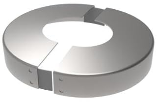 Sellon24® Abdeckrosette Geteilt Abdeckung Blende für Rohr 42,4 mm Edelstahl teilbar Rosette 103 mm rund zweiteilig Pfosten Geländer Terrase Stange Rundrohr Balkon Schraubenabdeckung V4A 0517-042