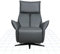 FLEXISPOT Elektrischer Relaxsessel, Leder Sofa mit Dual-Motor, Liegesessel im Wohnzimmer mit USB, verstellbar und drehbar (GRAU)