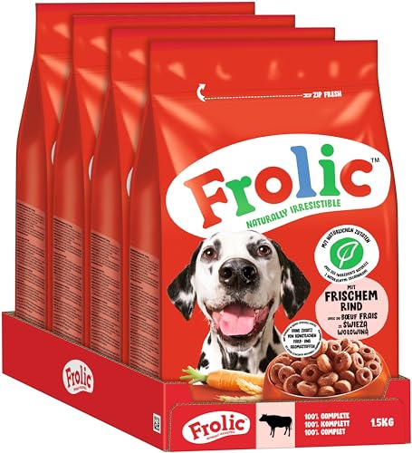 Frolic Hundar torrfoder med färskt nötkött 4 x 1,5 kg