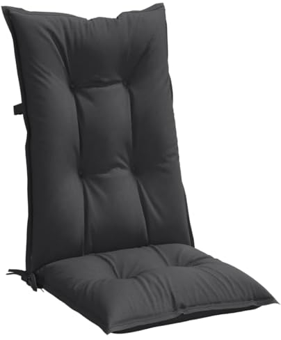 vidaXL Hochlehner-Auflagen 6 STK. Melange Anthrazit 120x50x7 cm Stoff