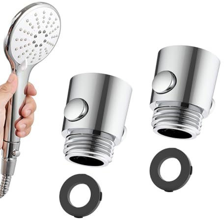 VáLvula de Cierre de Cabezal de Ducha, Válvula de Cierre, Válvulas de Control de Flujo de Agua, VáLvula de Control de Flujo para Ducha, Interruptor de un Botón,Adecuado para Cocina,Ducha, 2 Piezas