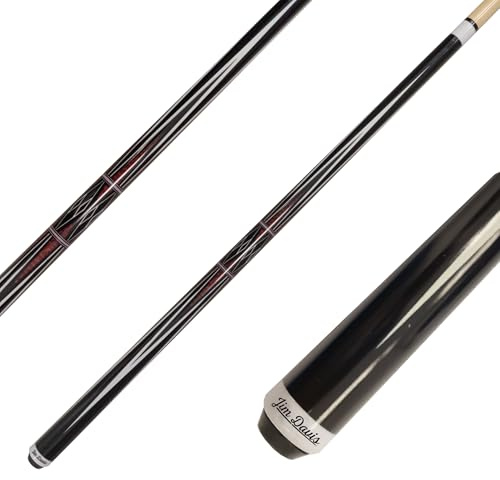 JIM DAVIS Professionell biljardkö Mirage, 12,5 mm spets, snabbskarv med gängskydd, poolbiljardkö med superlekegenskaper, dekorerad med ädelträdekorationer. 3 modeller (JDM-3)