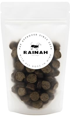 Rainah Gourmet Sausage Slices for Dogs – Natural Dog Training Treats, High Protein Healthy Snacks for All Breeds, Grain Free (Beef, Liver & Chicken)