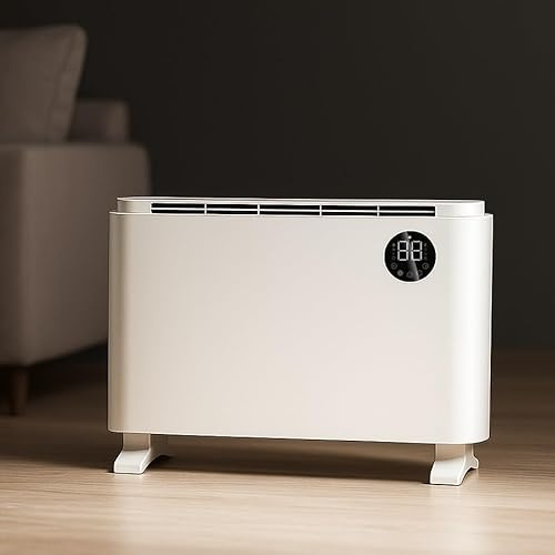 JSH Hestia Metal Panel Heater | 2000W Electric Radiator | Timer Program & Remote Control Convection Room Heating | Energy Saving Settings Turbo Mode | Wall Mounted or Free Standing (White)